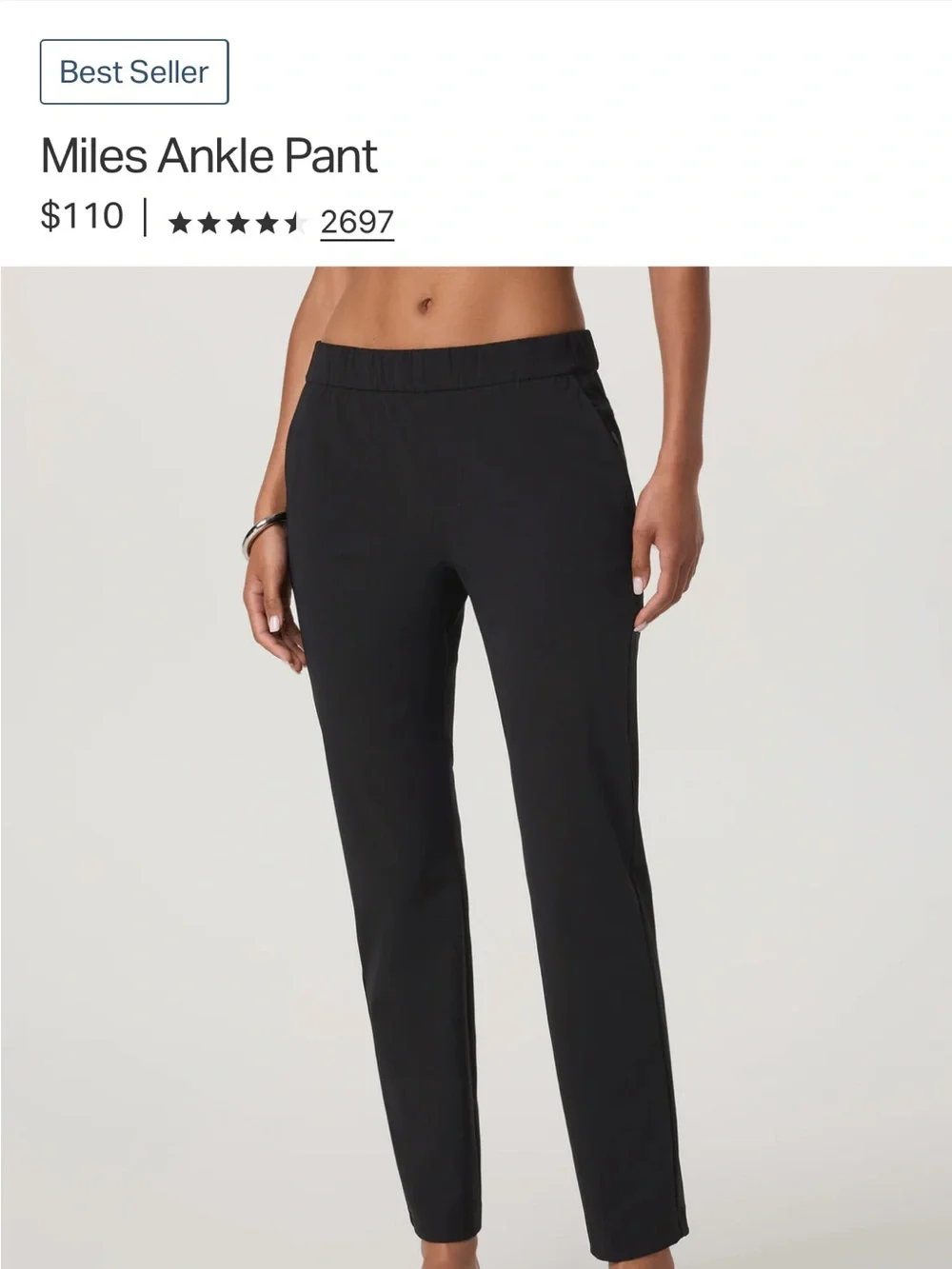 Vuori Women's Miles Ankle Pant Taupe Elastic-Waist